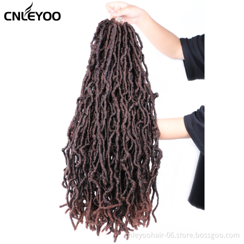 Wholesale 24 Inch New Faux Locs Crochet Hair 21 Roots Nu Locs Braiding Hair Extensions Crochet Braids